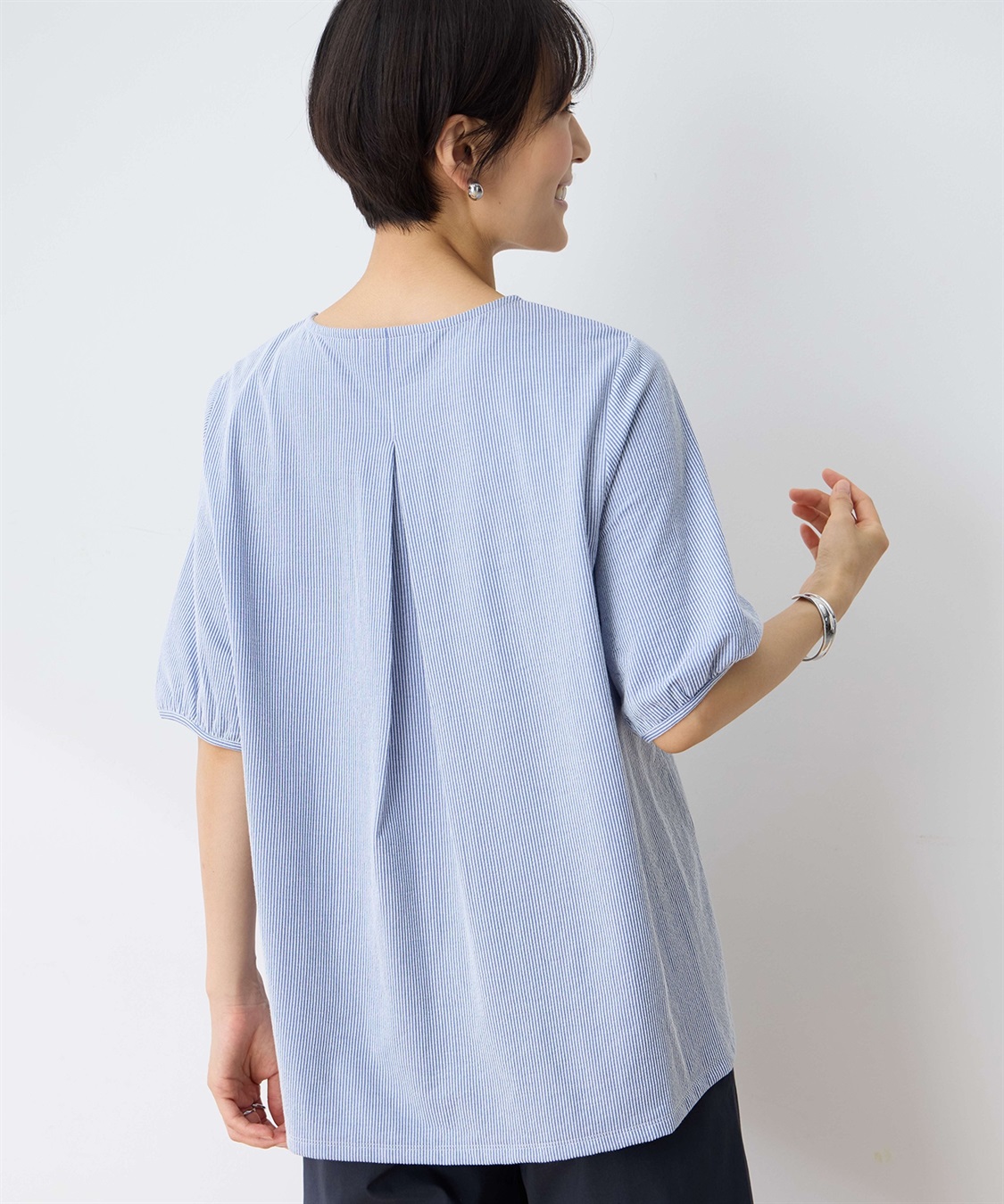 DECOY ストライプ切替プルオーバー_sub_9