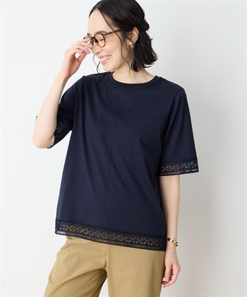 DECOY 【冷感】【UVカット】ひやさらコットンプレミアムレースＴシャツ_subthumb_5