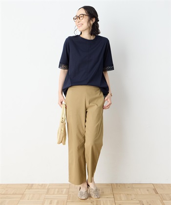 DECOY 【冷感】【UVカット】ひやさらコットンプレミアムレースＴシャツ_subthumb_9