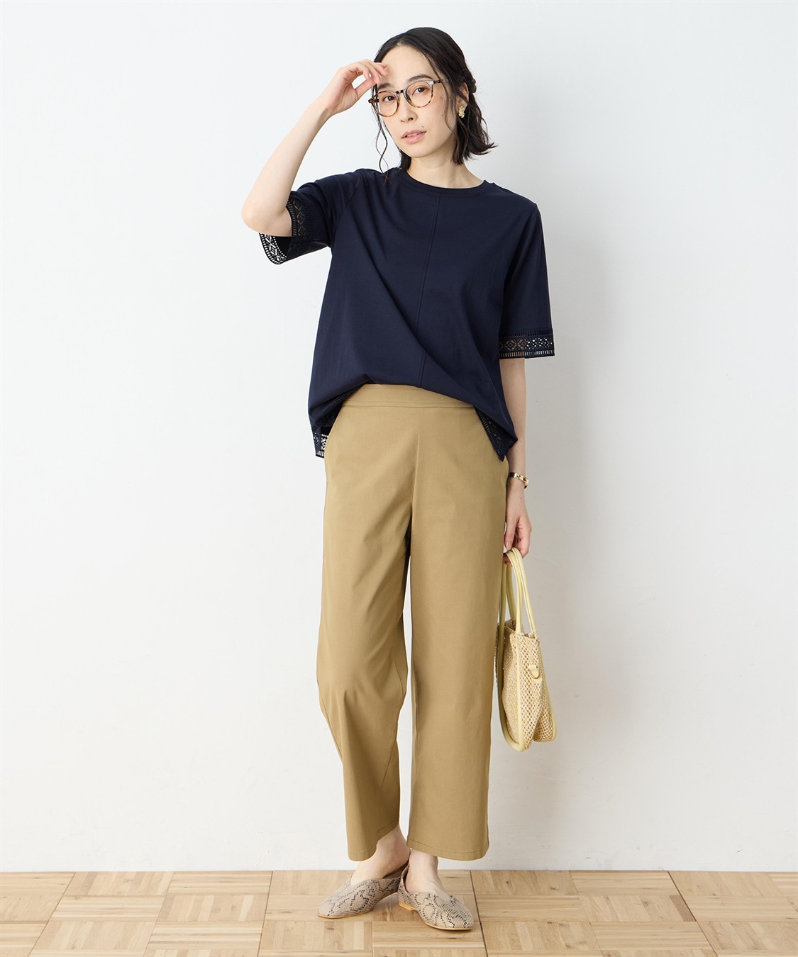 DECOY 【冷感】【UVカット】ひやさらコットンプレミアムレースＴシャツ_sub_11