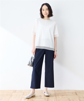 DECOY 【冷感】【UVカット】ひやさらコットンプレミアムレースＴシャツ_subthumb_12