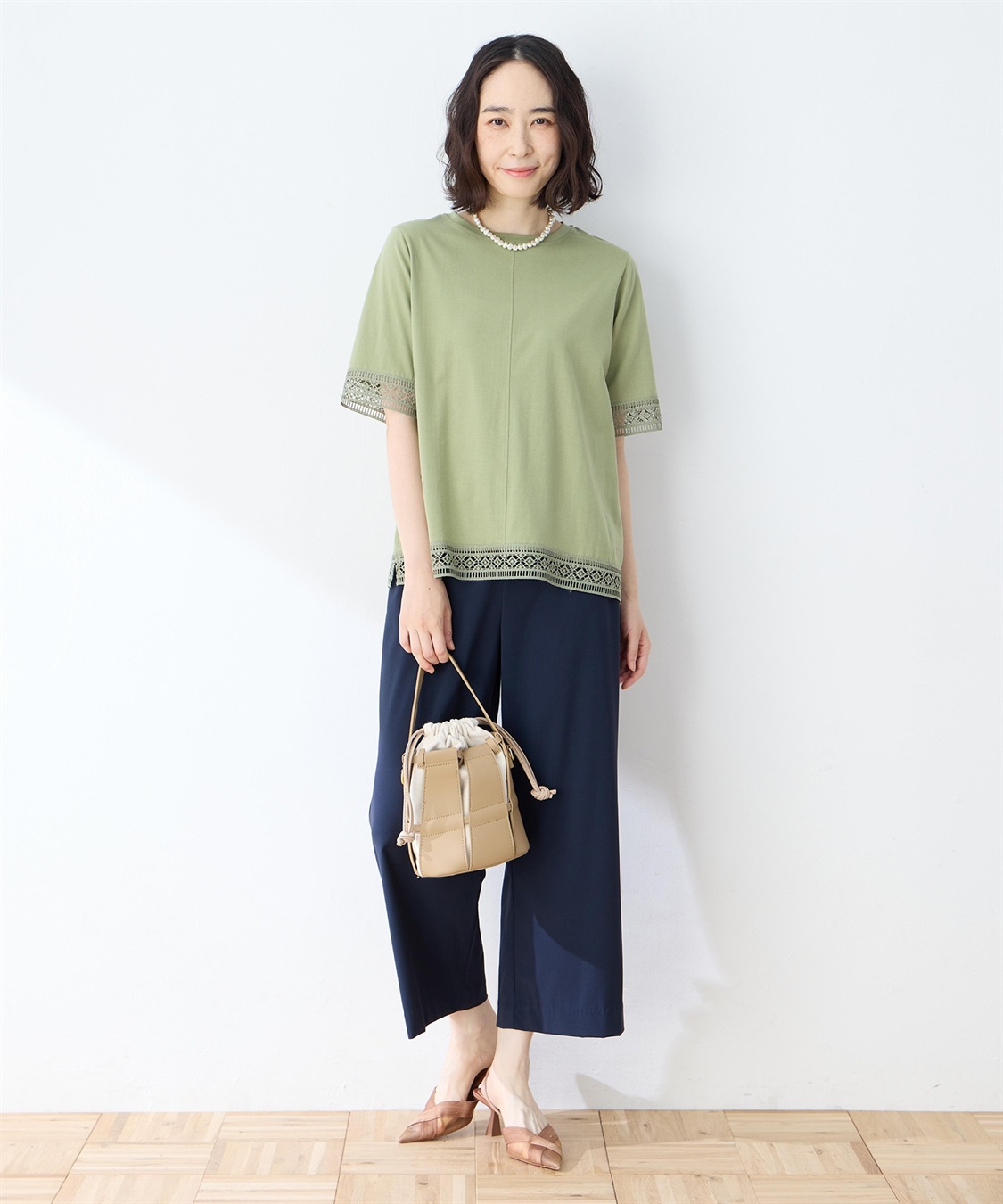 DECOY 【冷感】【UVカット】ひやさらコットンプレミアムレースＴシャツ_sub_14