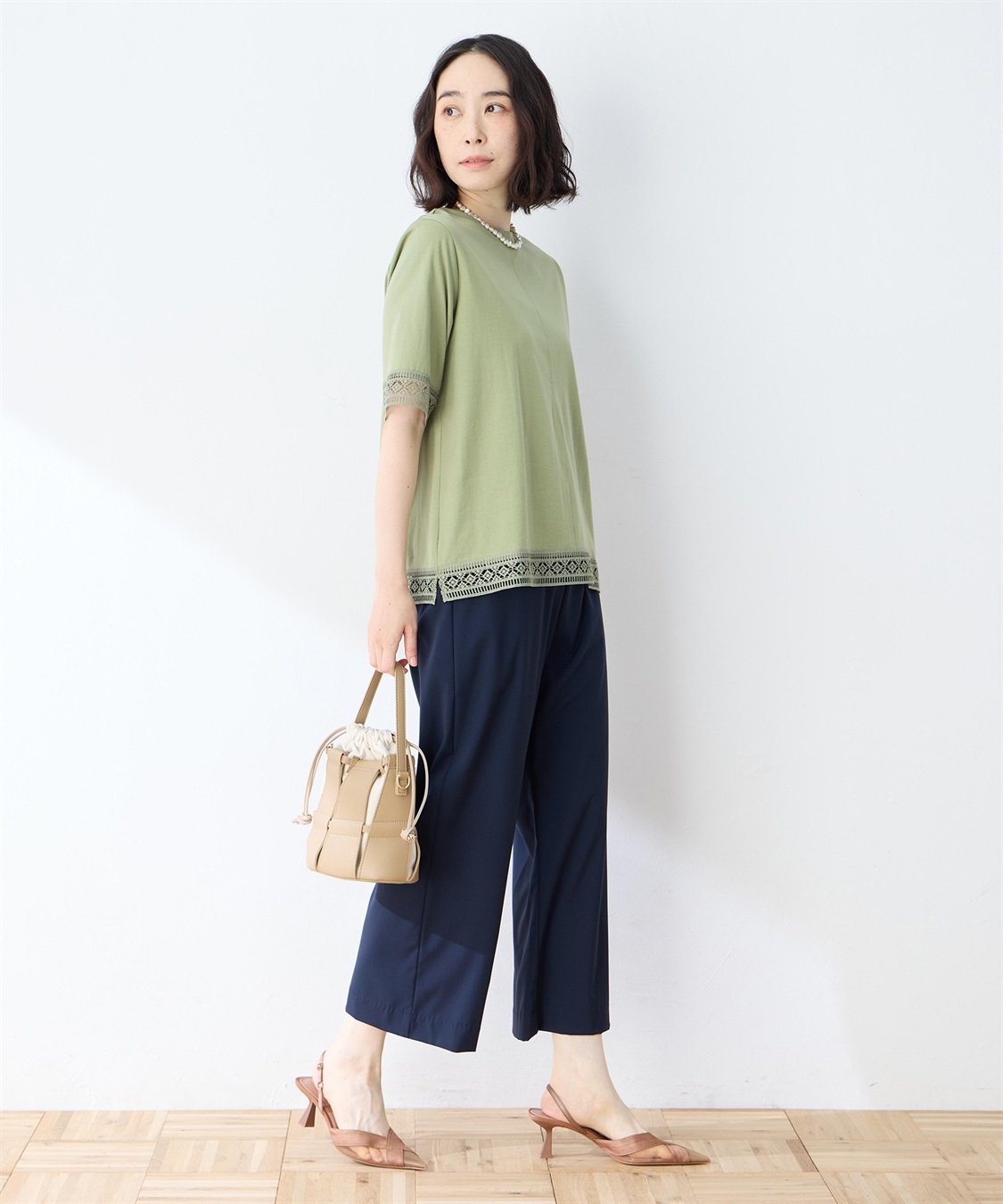 DECOY 【冷感】【UVカット】ひやさらコットンプレミアムレースＴシャツ_sub_15