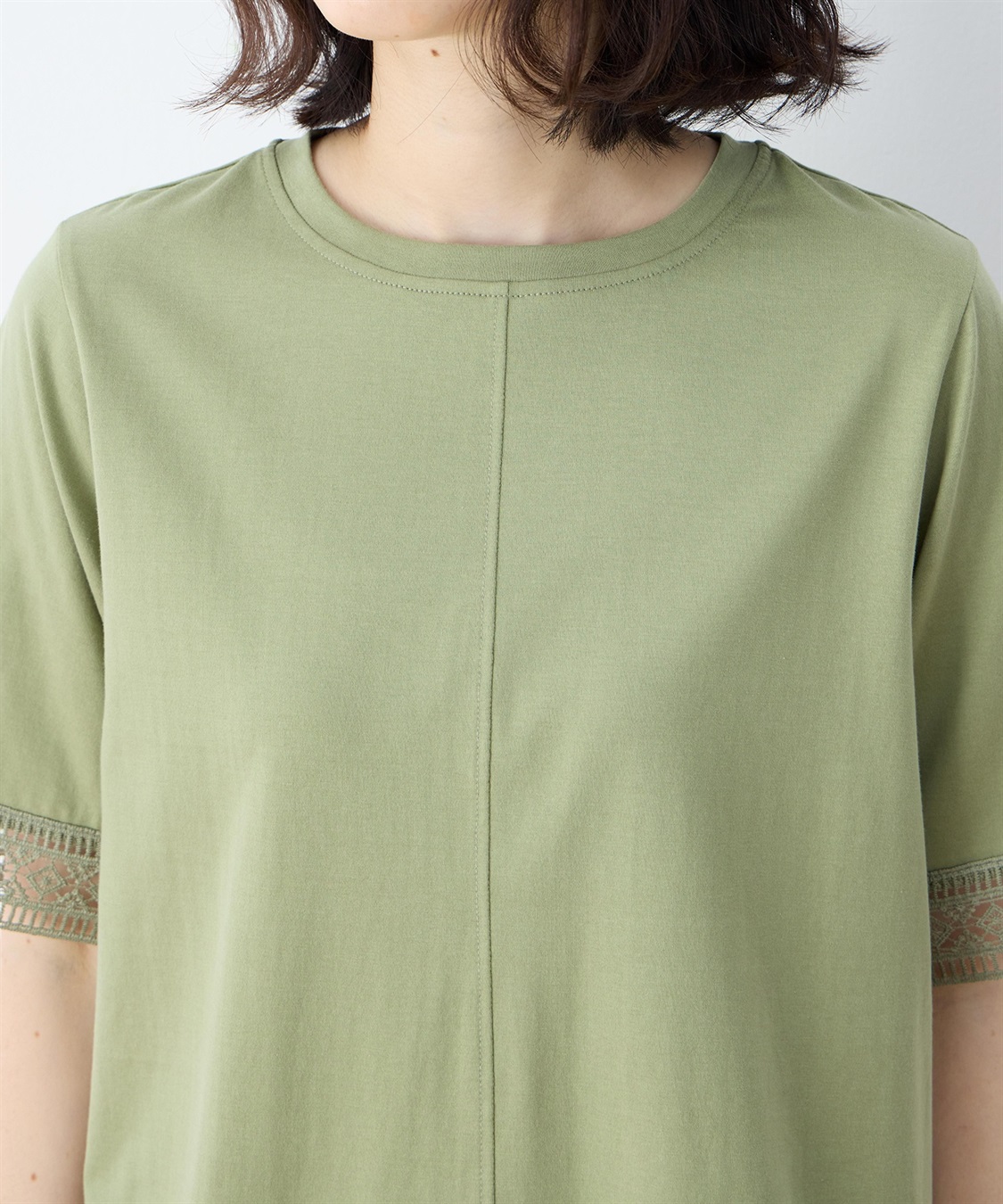 DECOY 【冷感】【UVカット】ひやさらコットンプレミアムレースＴシャツ_sub_17