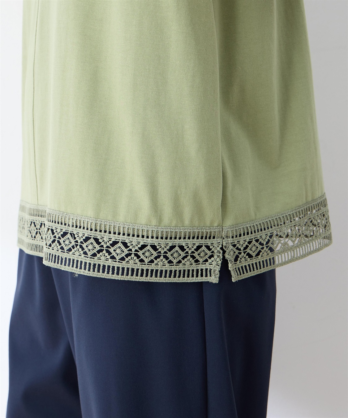 DECOY 【冷感】【UVカット】ひやさらコットンプレミアムレースＴシャツ_sub_19