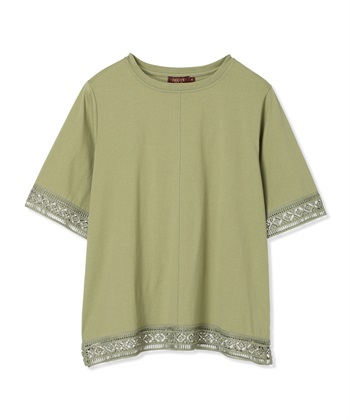DECOY 【冷感】【UVカット】ひやさらコットンプレミアムレースＴシャツ_subthumb_20