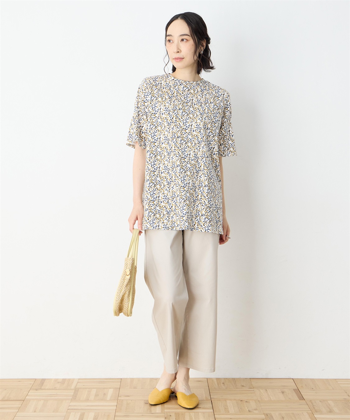 DECOY 【冷感】【UVカット】ひやさらコットンプレミアム袖ギャザーチュニックTシャツ_sub_6