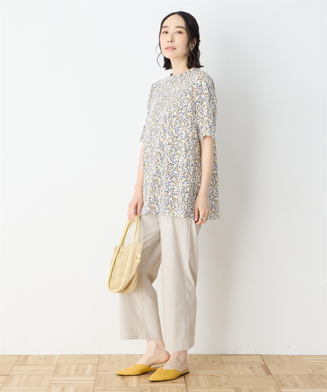 DECOY 【冷感】【UVカット】ひやさらコットンプレミアム袖ギャザーチュニックTシャツ_sub_7