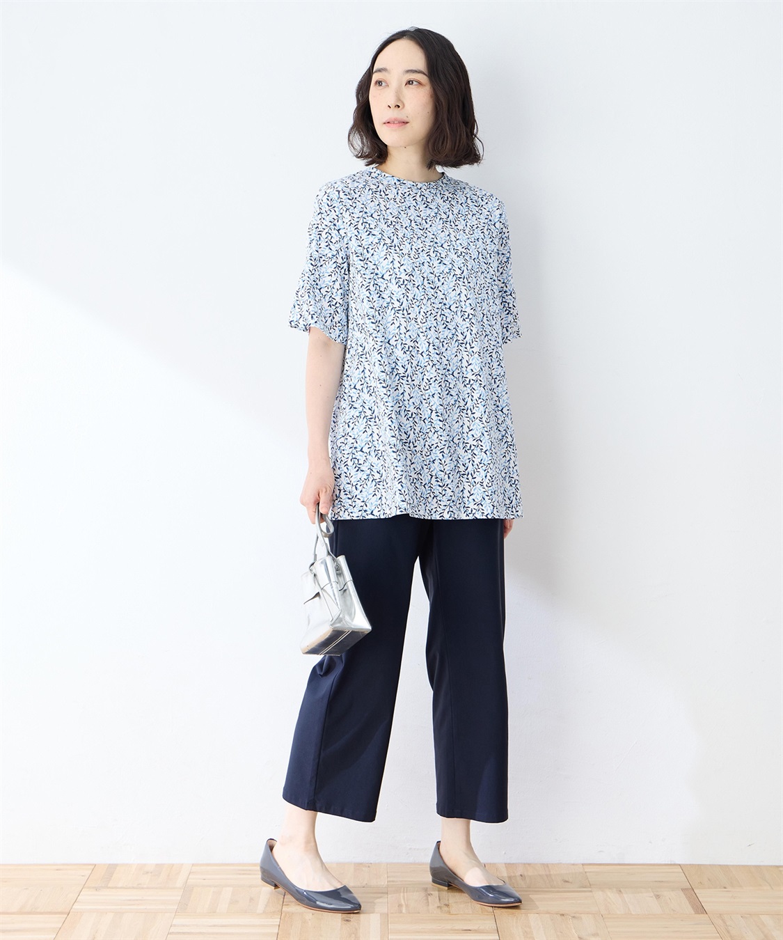 DECOY 【冷感】【UVカット】ひやさらコットンプレミアム袖ギャザーチュニックTシャツ_sub_9