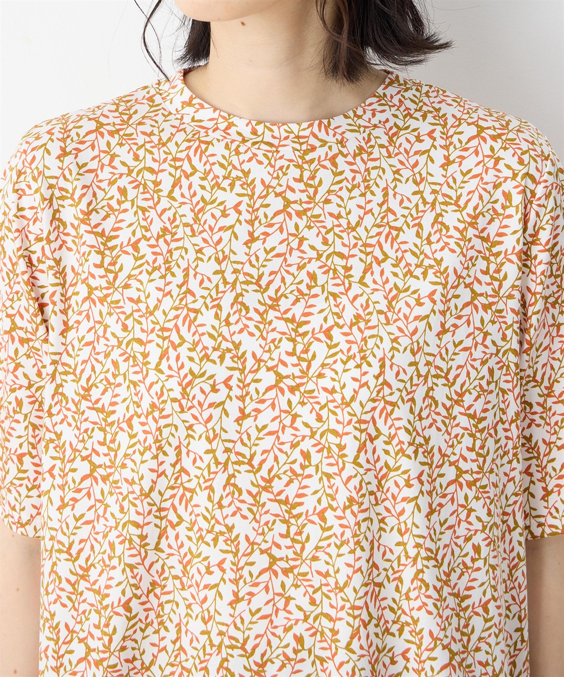 DECOY 【冷感】【UVカット】ひやさらコットンプレミアム袖ギャザーチュニックTシャツ_sub_13