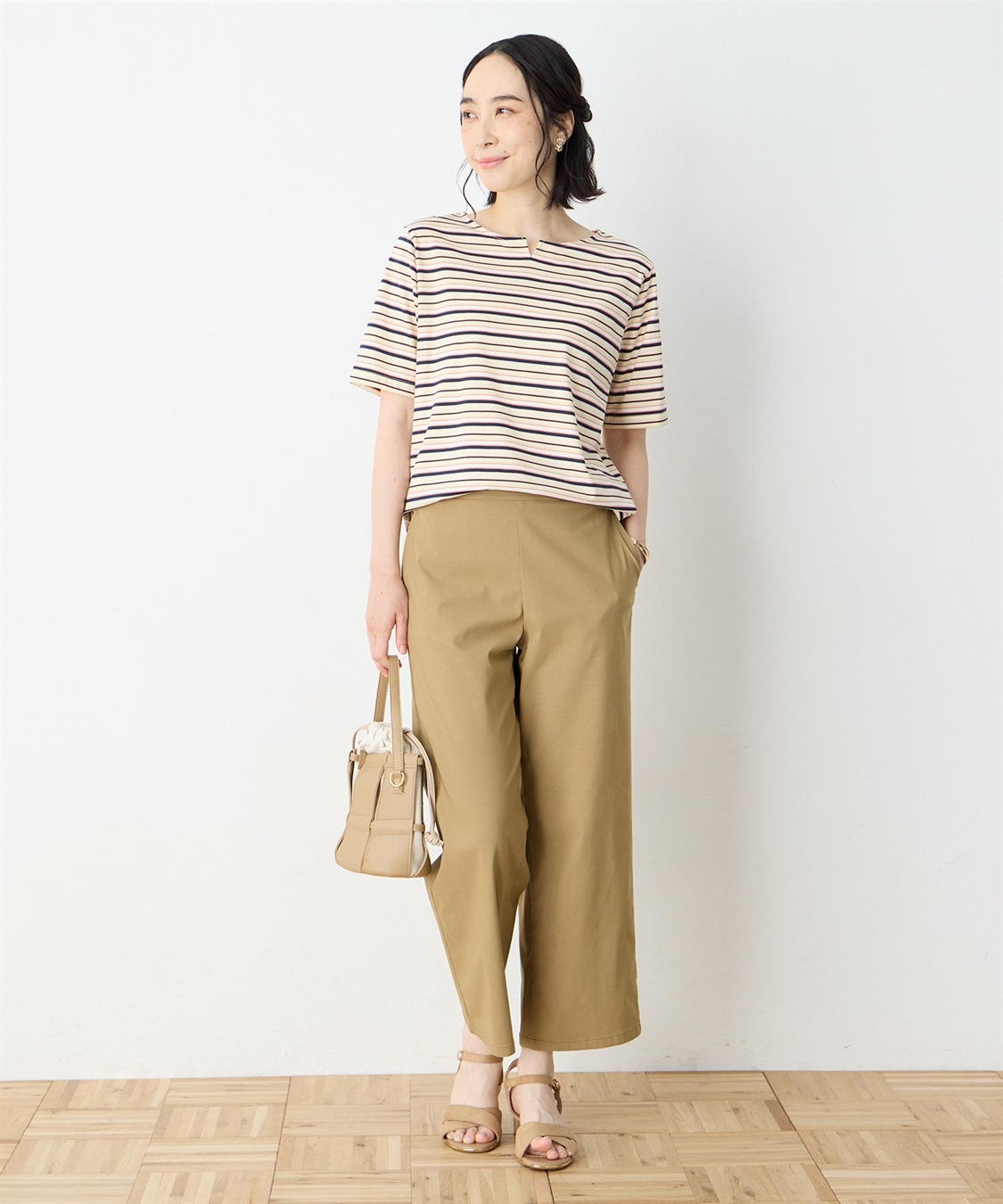 DECOY 【冷感】【UVカット】ひやさらコットンプレミアムマルチボーダーＴシャツ_sub_11