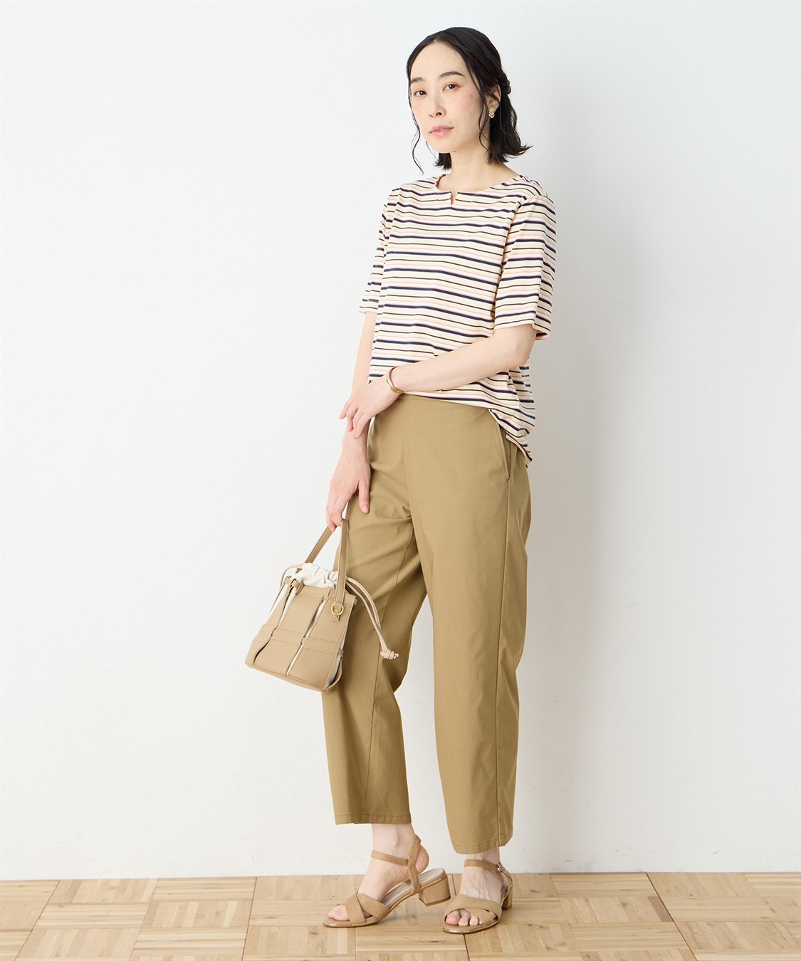 DECOY 【冷感】【UVカット】ひやさらコットンプレミアムマルチボーダーＴシャツ_sub_12