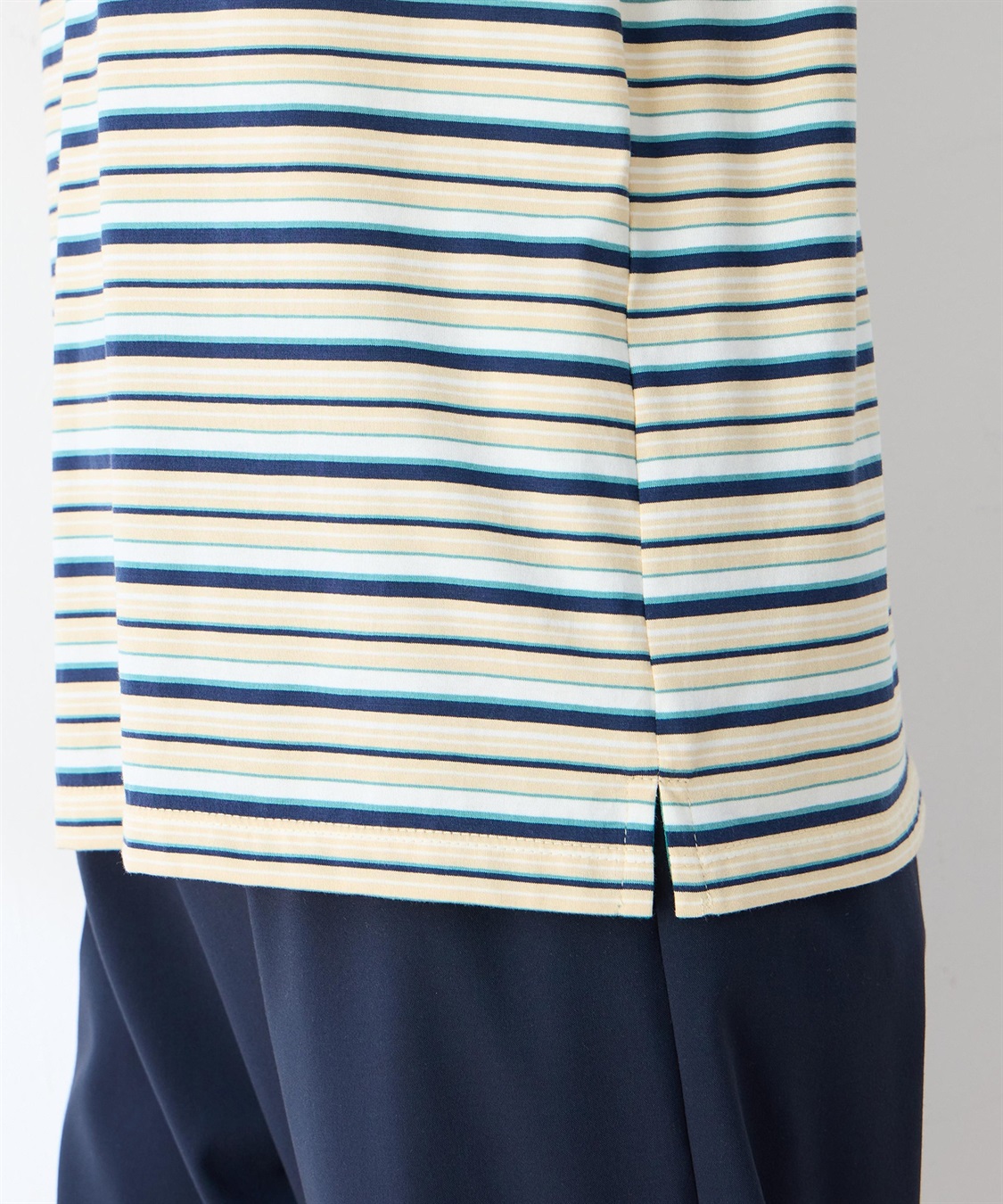 DECOY 【冷感】【UVカット】ひやさらコットンプレミアムマルチボーダーＴシャツ_sub_17