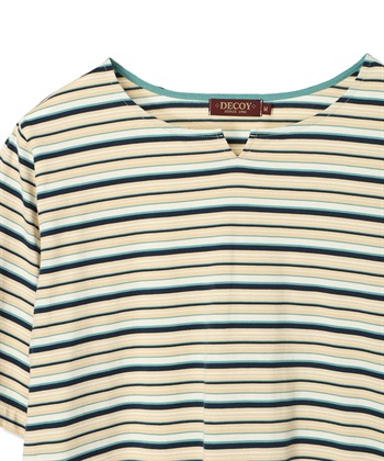 DECOY 【冷感】【UVカット】ひやさらコットンプレミアムマルチボーダーＴシャツ_subthumb_20