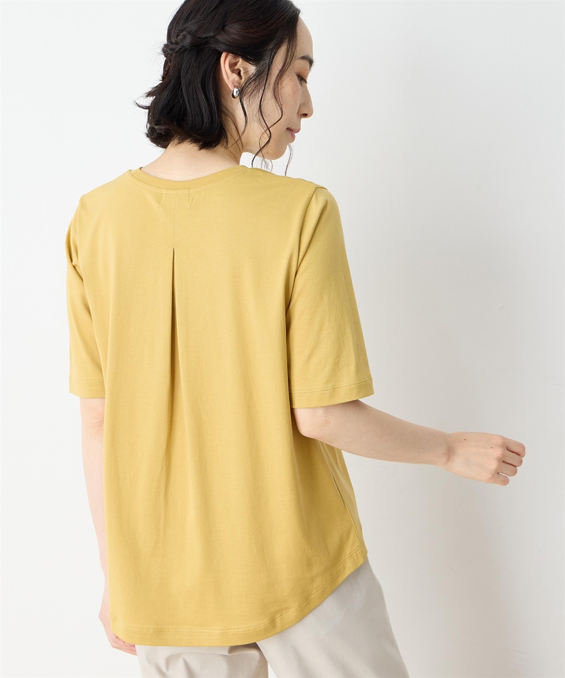 DECOY 【冷感】【UVカット】ひやさらコットン　プリント＆刺繍Tシャツ_sub_2