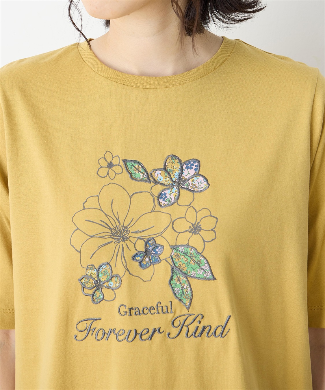 DECOY 【冷感】【UVカット】ひやさらコットン　プリント＆刺繍Tシャツ_sub_14