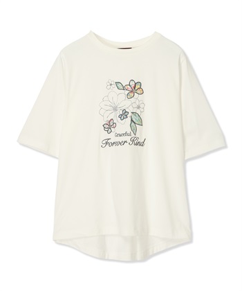 DECOY 【冷感】【UVカット】ひやさらコットン　プリント＆刺繍Tシャツ_subthumb_27