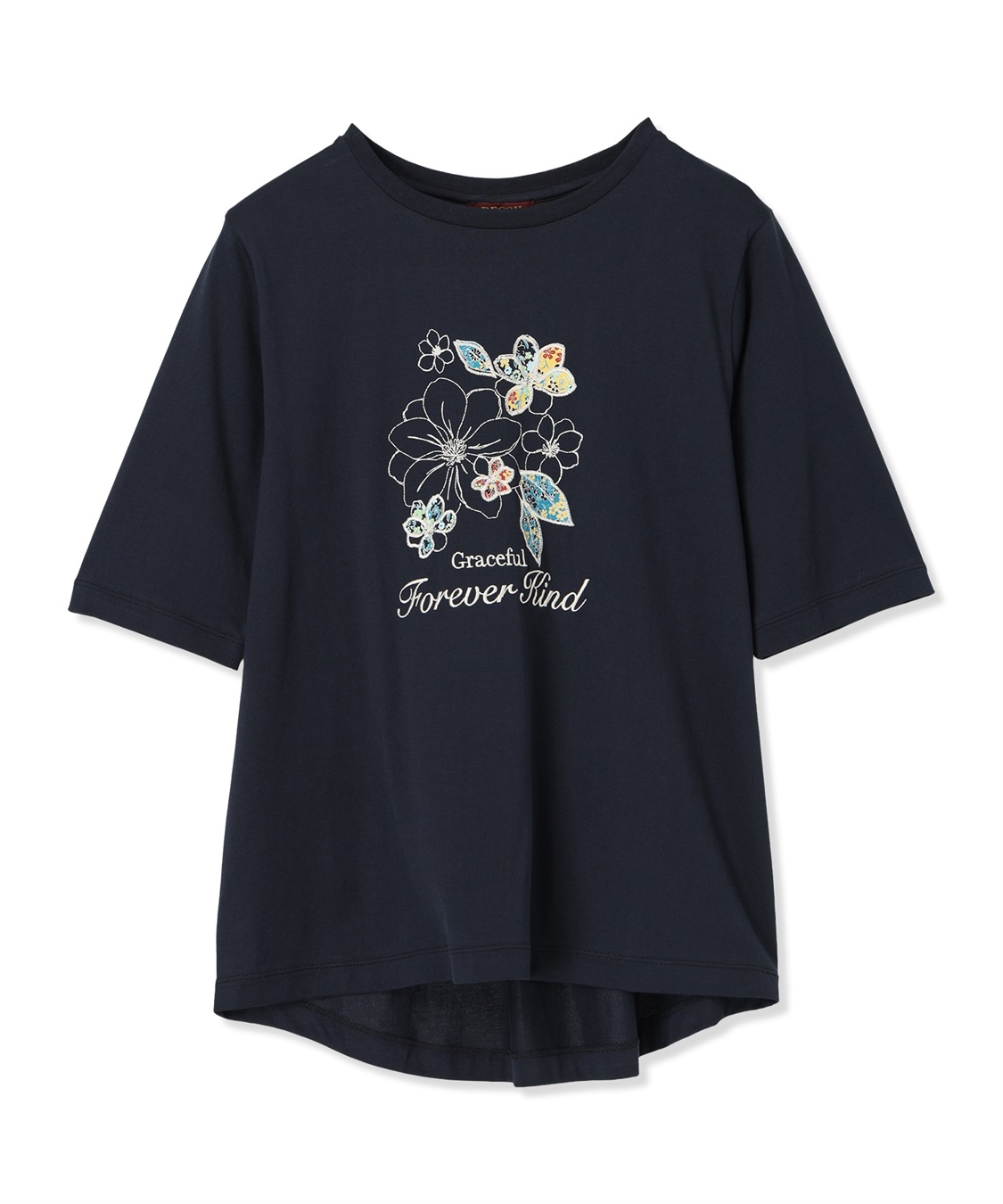 DECOY 【冷感】【UVカット】ひやさらコットン　プリント＆刺繍Tシャツ_sub_28