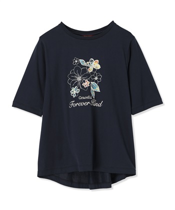DECOY 【冷感】【UVカット】ひやさらコットン　プリント＆刺繍Tシャツ_subthumb_28