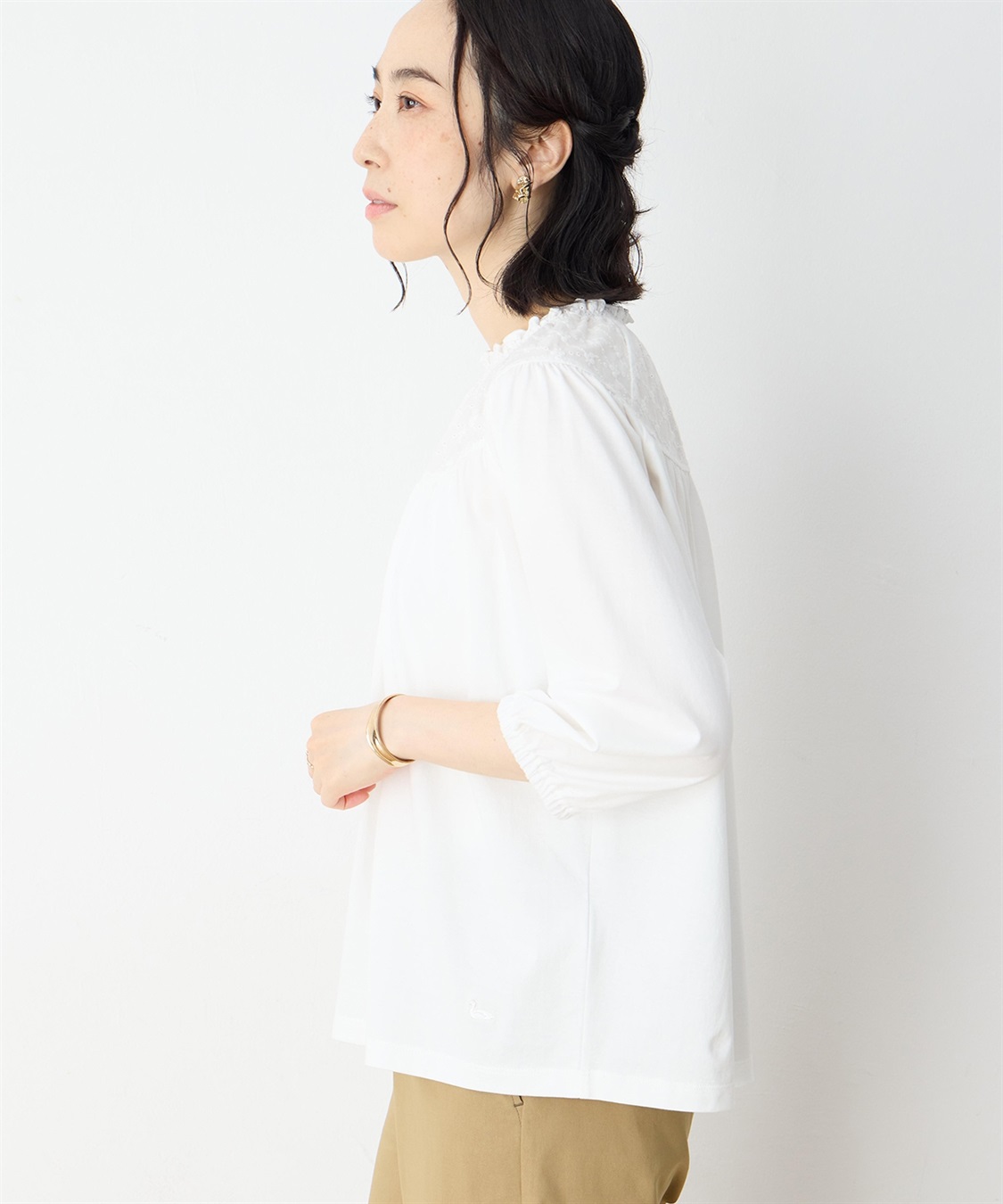 DECOY シャーリング襟ドッキングプルオーバー_sub_1