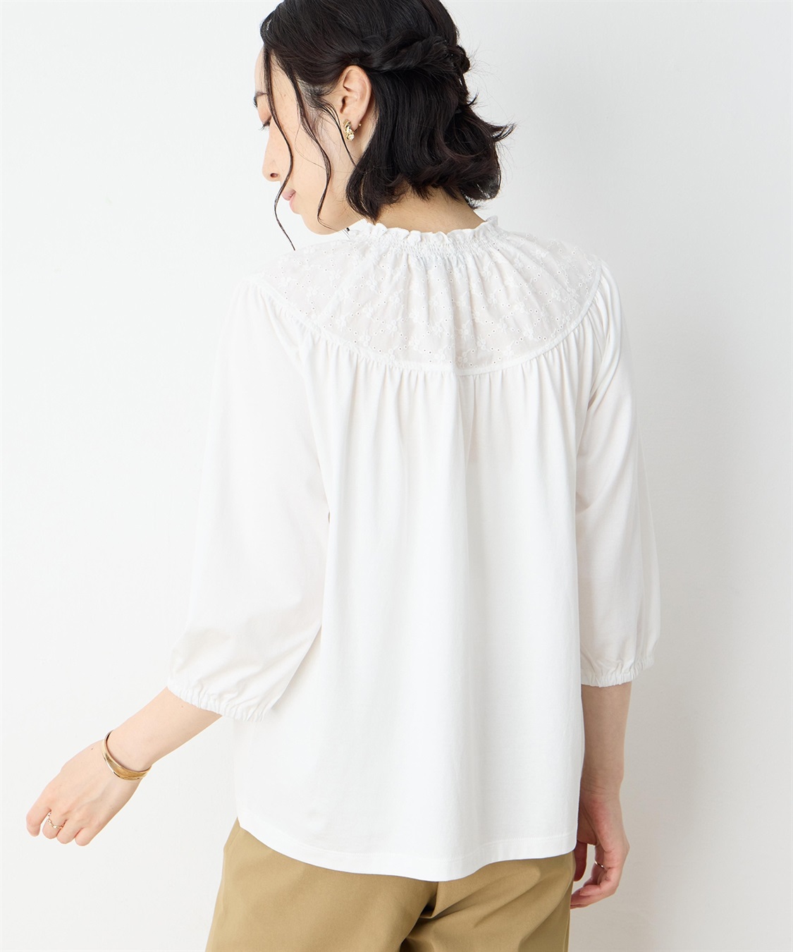 シャーリング襟ドッキングプルオーバー DECOY｜クロスプラス公式