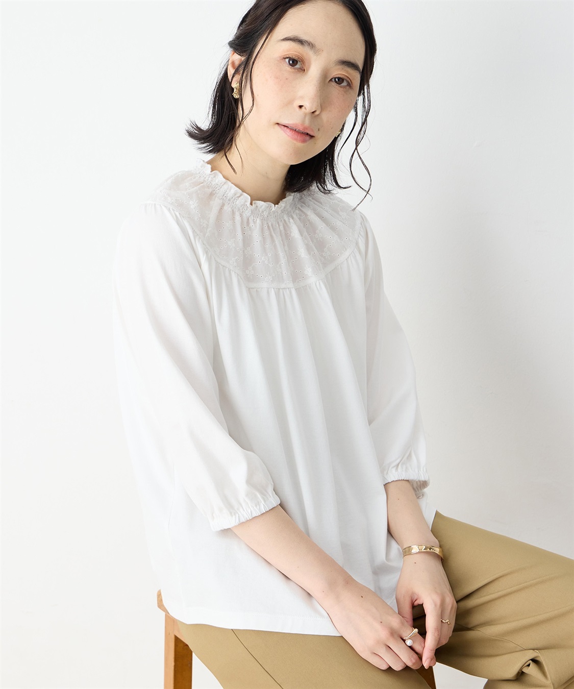 DECOY シャーリング襟ドッキングプルオーバー_sub_3