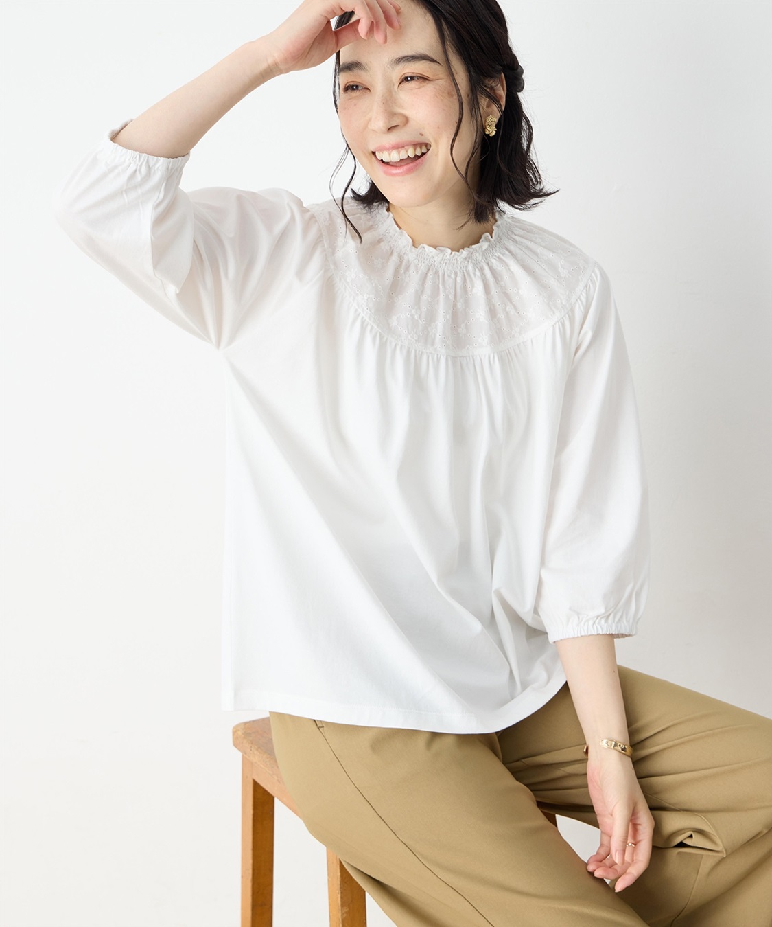 DECOY シャーリング襟ドッキングプルオーバー_sub_4