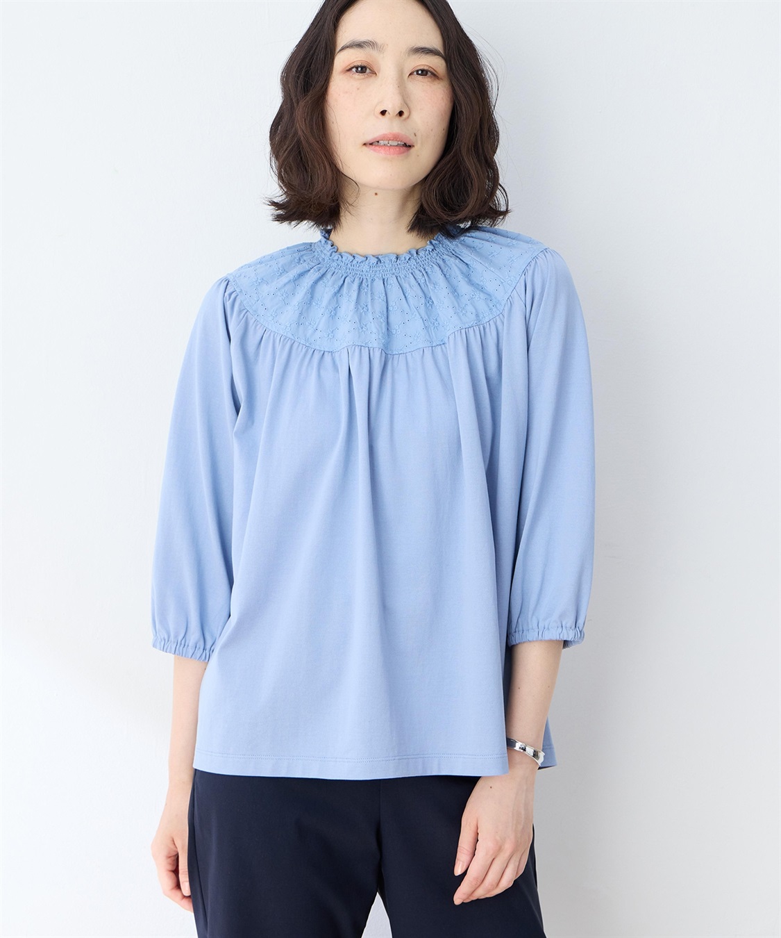 DECOY シャーリング襟ドッキングプルオーバー_sub_6