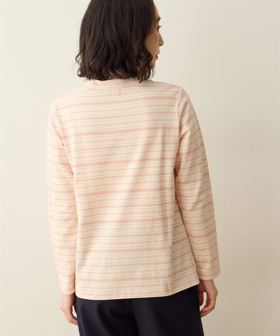 DECOY ジャガードボーダーハイネックプルオーバー_sub_4