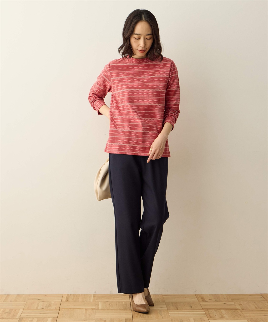 DECOY ジャガードボーダーハイネックプルオーバー_sub_10