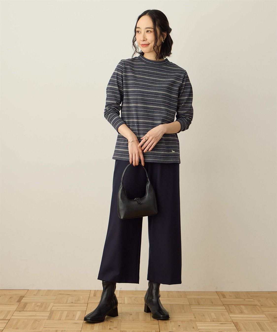 DECOY ジャガードボーダーハイネックプルオーバー_sub_12