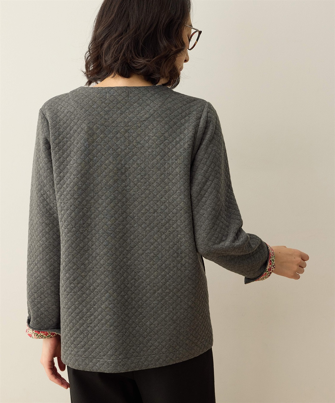 DECOY リバティプリントキルトカーディガン_sub_3