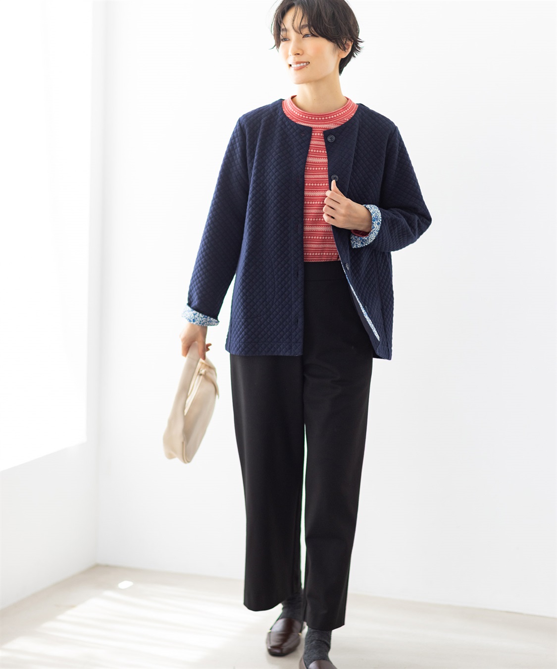 DECOY リバティプリントキルトカーディガン_sub_5