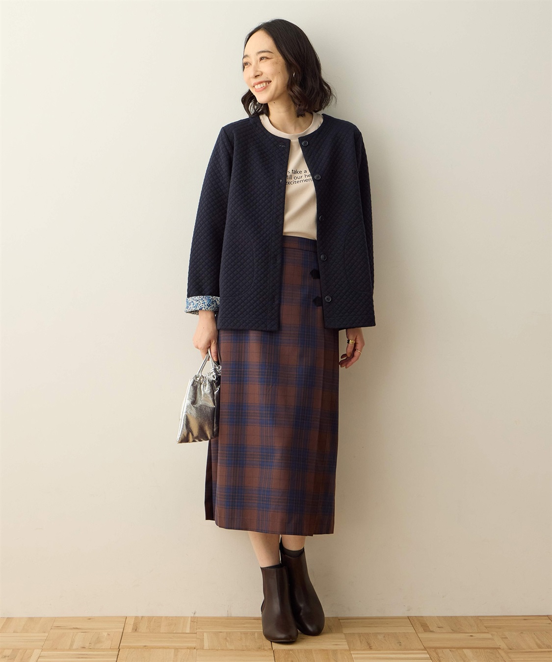 DECOY リバティプリントキルトカーディガン_sub_6