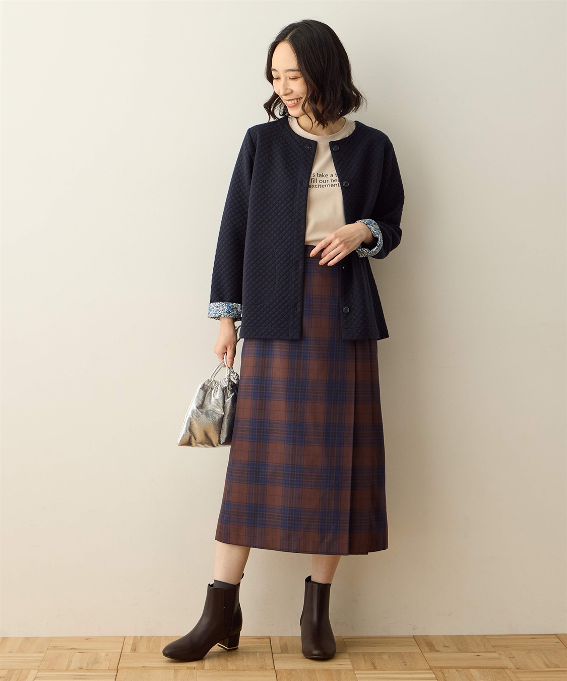 DECOY リバティプリントキルトカーディガン_sub_7