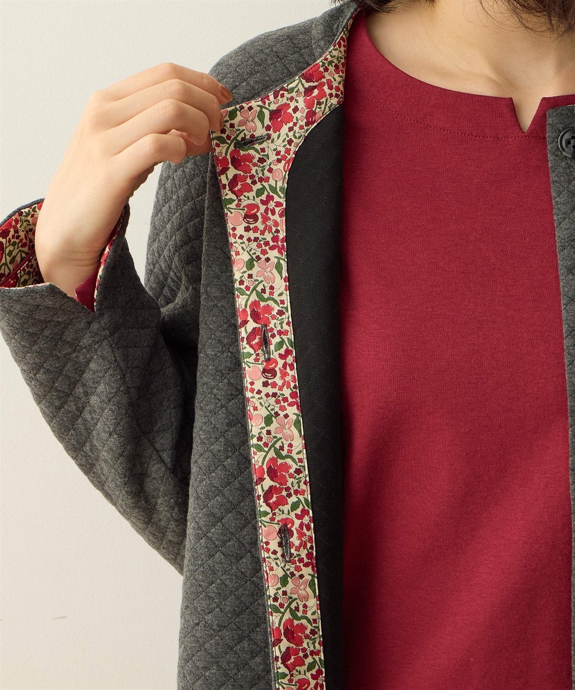 DECOY リバティプリントキルトカーディガン_sub_16