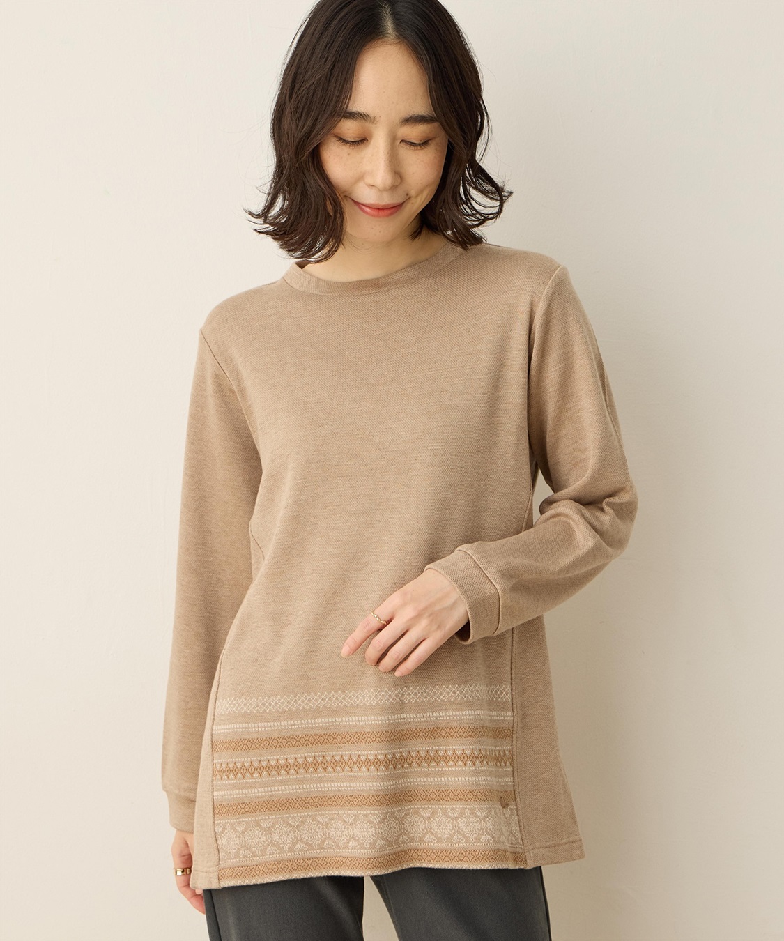 DECOY ジャガード切替チュニック_sub_3