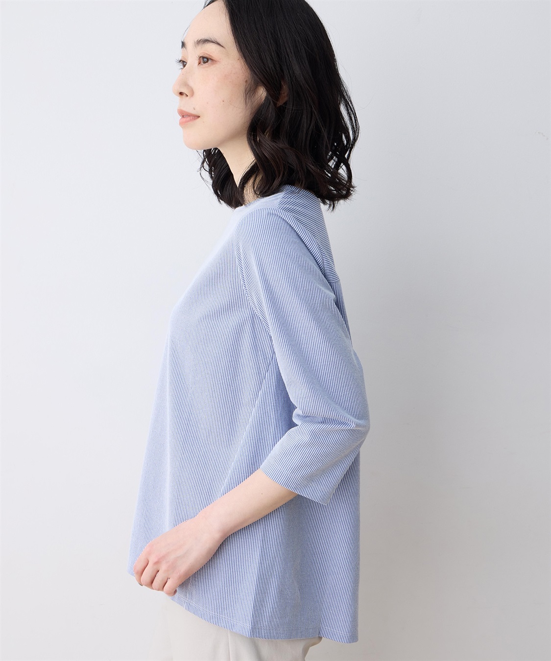 DECOY ストライプジャガードプルオーバー_sub_1