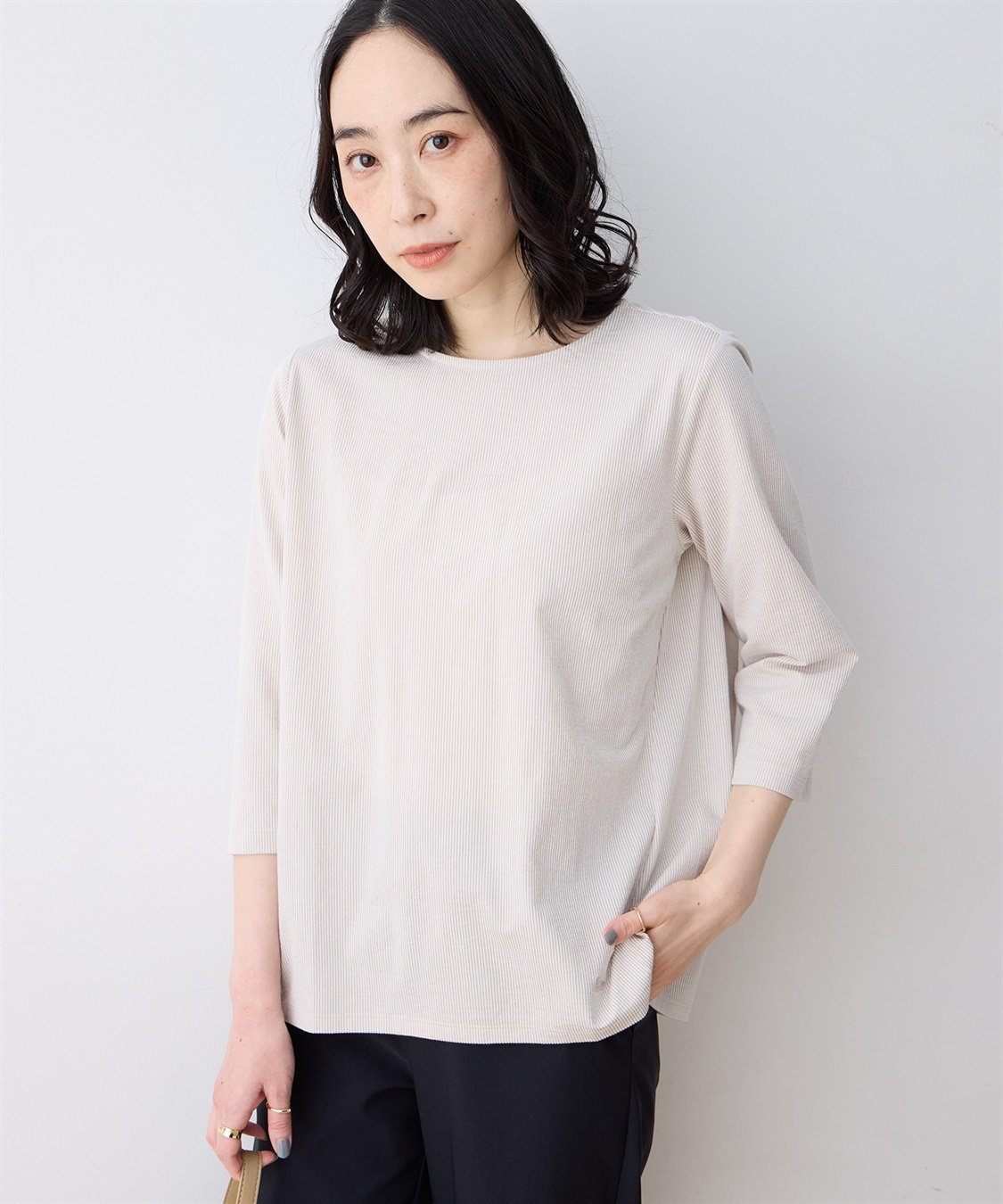 DECOY ストライプジャガードプルオーバー_sub_3