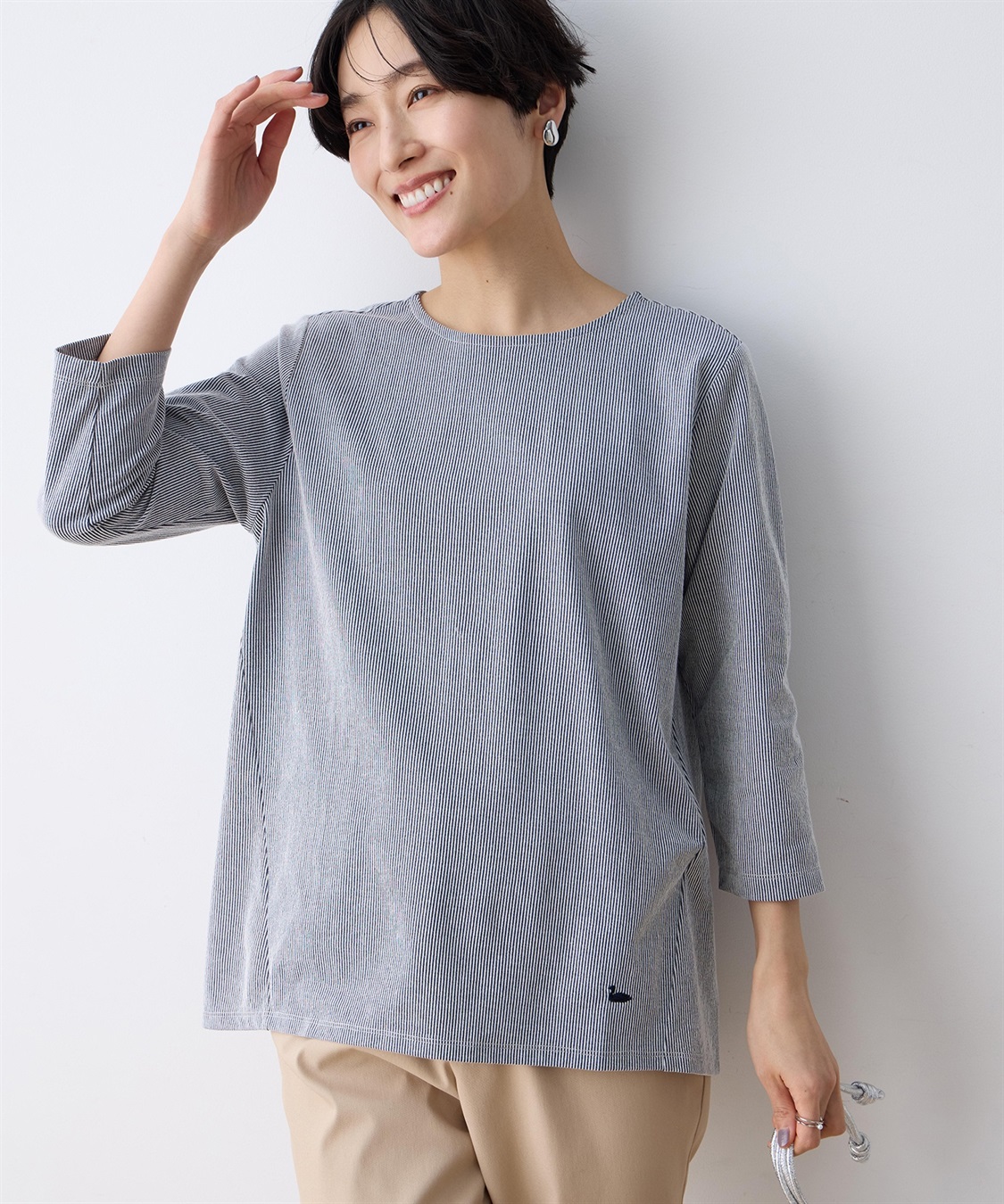 DECOY ストライプジャガードプルオーバー_sub_4