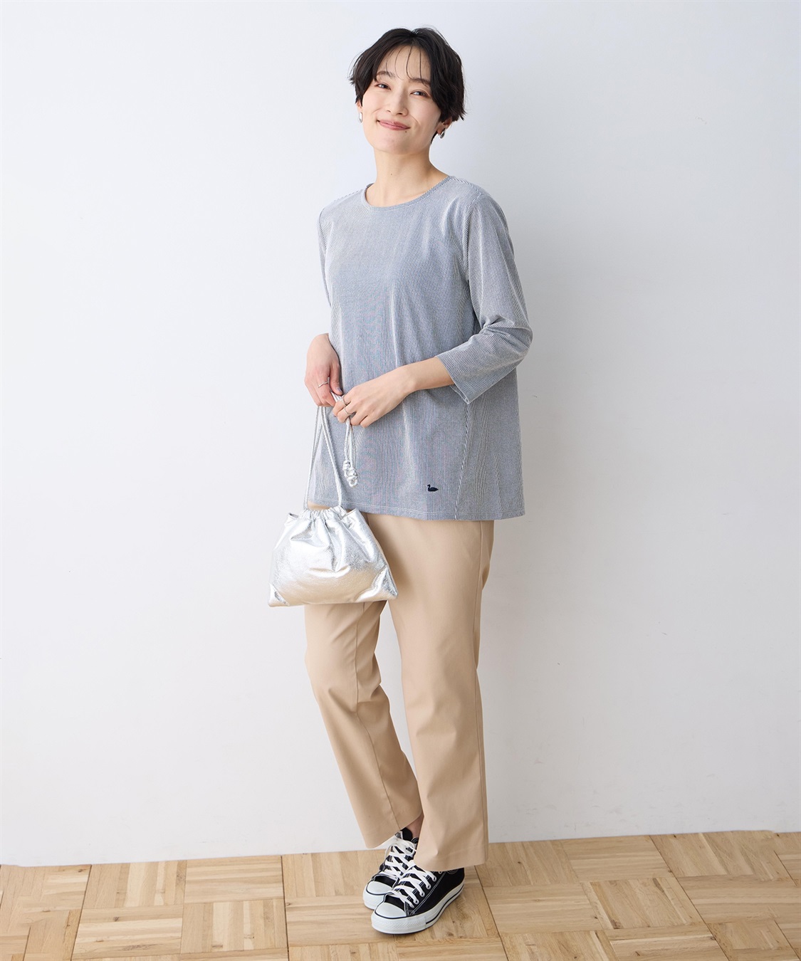 DECOY ストライプジャガードプルオーバー_sub_5