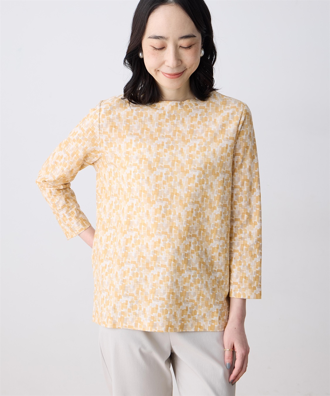 DECOY ジャガードプリントプルオーバー【オーガニックコットンブレンド】_sub_1