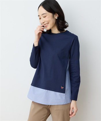 DECOY 【chiyoさんコラボ】ロンドンマーチストライプドッキングプルオーバー【オーガニックコットンブレンド】_subthumb_1