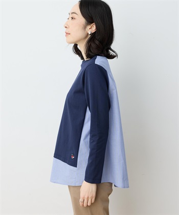 DECOY 【chiyoさんコラボ】ロンドンマーチストライプドッキングプルオーバー【オーガニックコットンブレンド】_subthumb_2