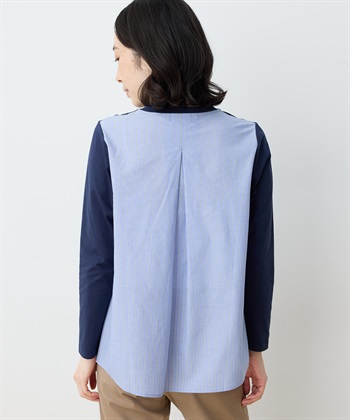 DECOY 【chiyoさんコラボ】ロンドンマーチストライプドッキングプルオーバー【オーガニックコットンブレンド】_subthumb_3