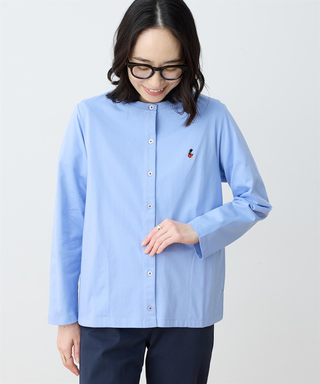 DECOY 【chiyoさんコラボ】ロンドンマーチカットクルーカーディガン【オーガニックコットンブレンド】_sub_1