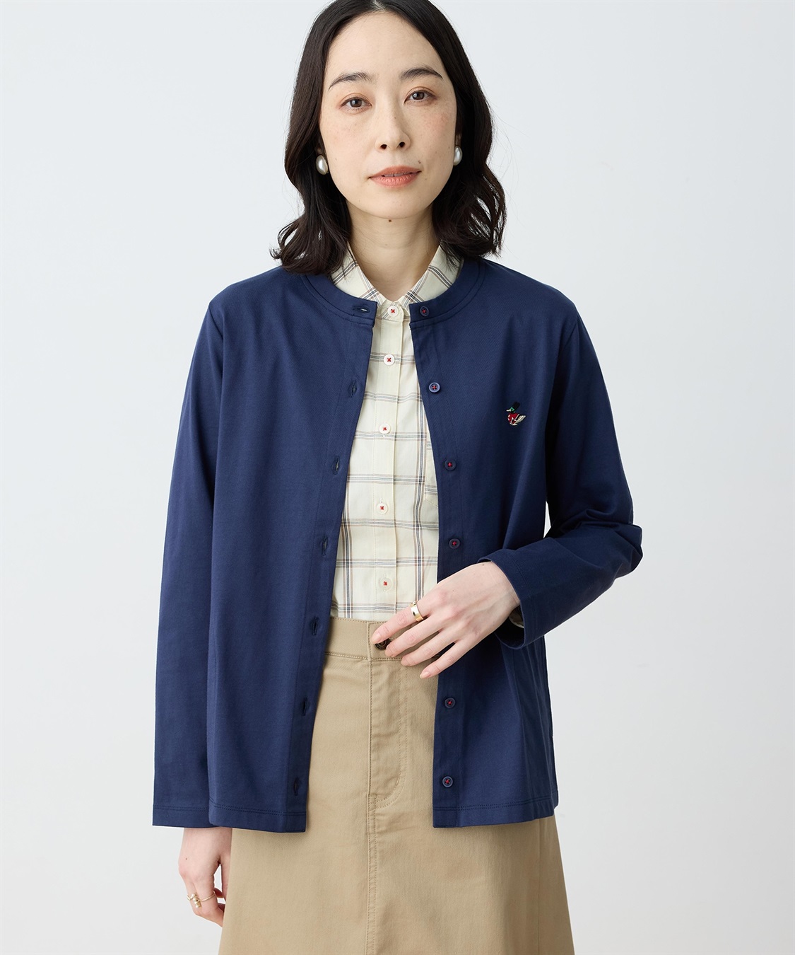 DECOY 【chiyoさんコラボ】ロンドンマーチカットクルーカーディガン【オーガニックコットンブレンド】_sub_4