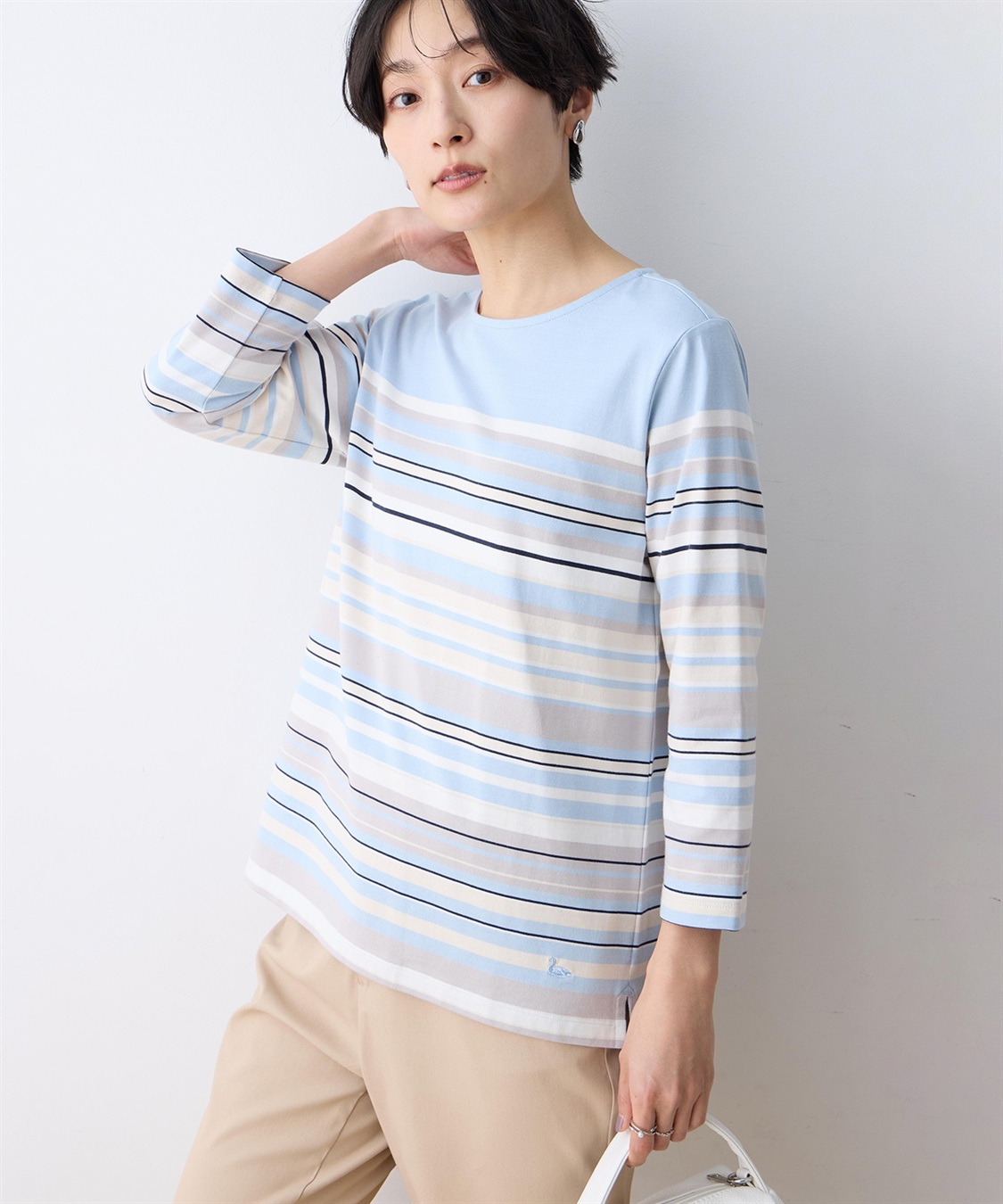 DECOY パネルボーダーＴシャツ【オーガニックコットンブレンド】_sub_4