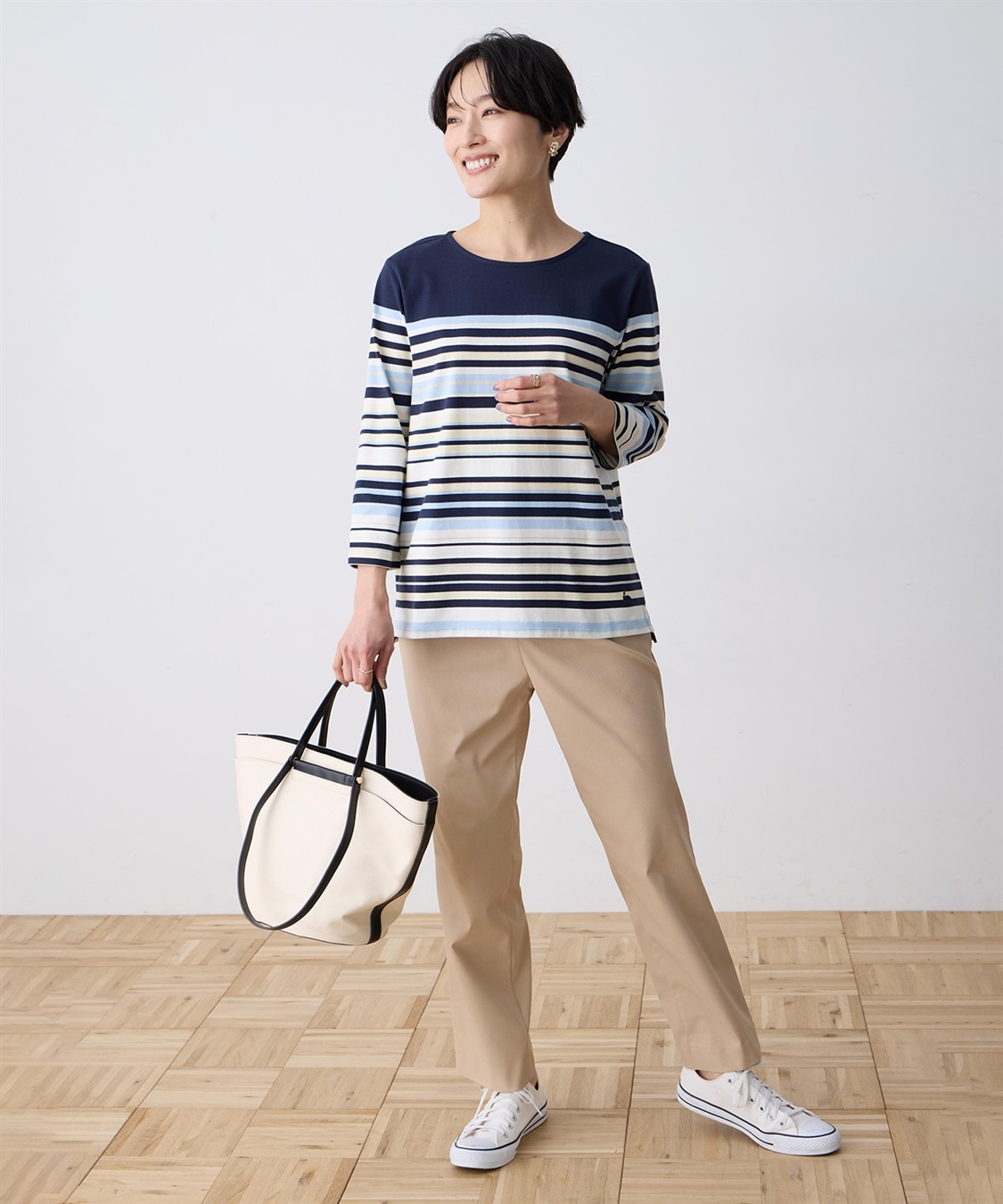 DECOY パネルボーダーＴシャツ【オーガニックコットンブレンド】_sub_6