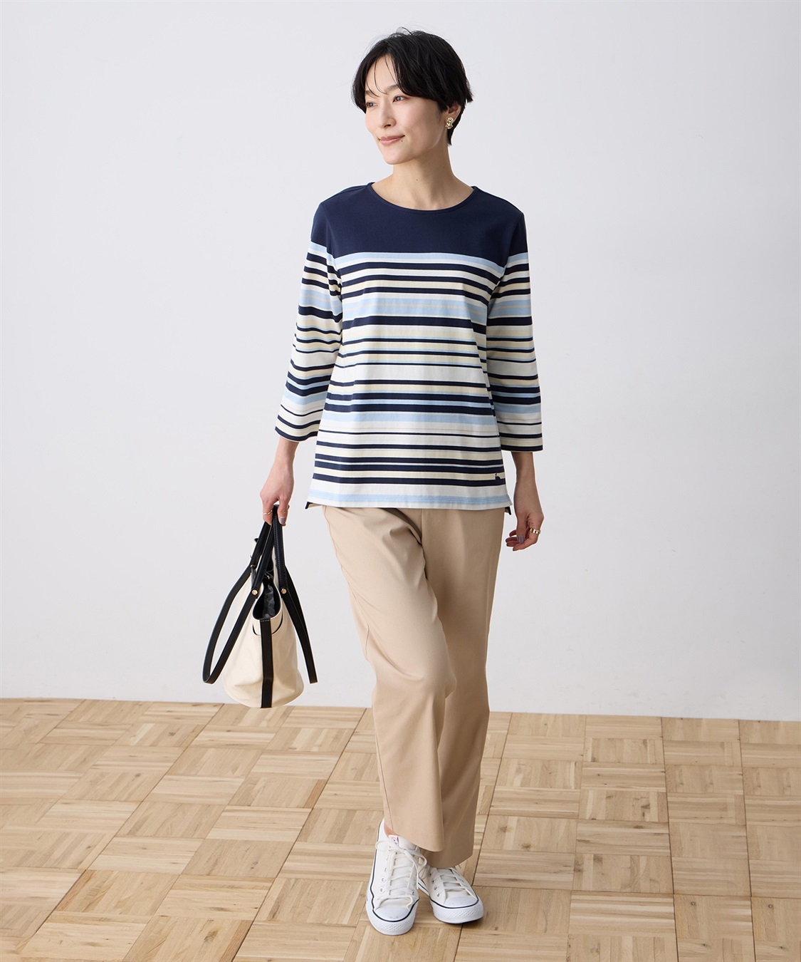 DECOY パネルボーダーＴシャツ【オーガニックコットンブレンド】_sub_7